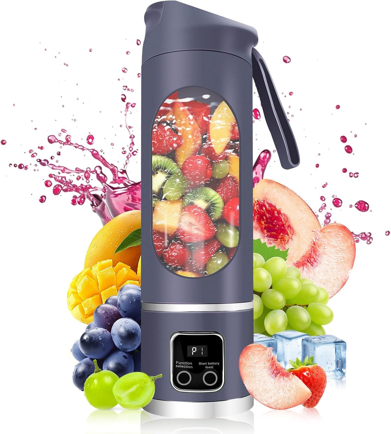 imgi_272_71BKFklI7L._AC_SL1500_ شیکر و اسموتی ساز شارژی اورجینال مدل HS-860 | مخلوط کن 12 تیغه - تصویر 1