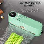 دستگاه وکیوم و پرس خانگی شارژی مدل SJT-818 | وکیوم سیلر چندکاره مواد غذایی - تصویر 6